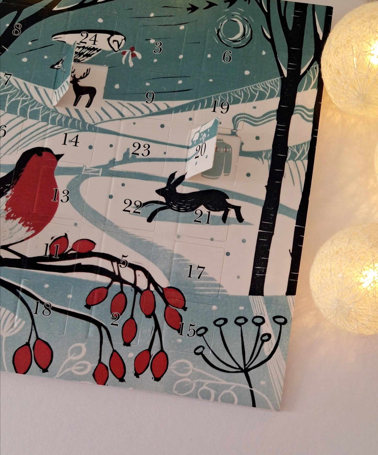 Christmas in the Country - Advent Calendar Greetings Card
