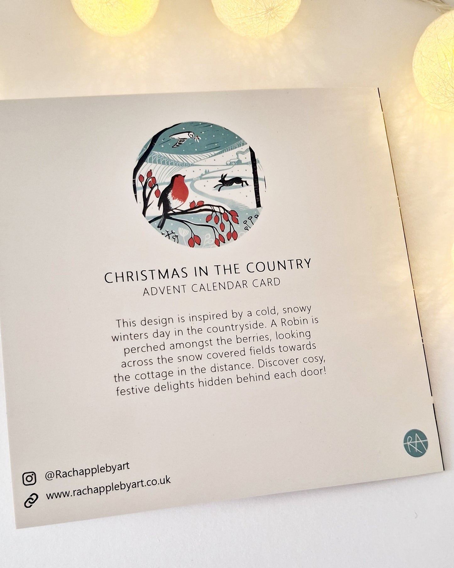 Christmas in the Country - Advent Calendar Greetings Card