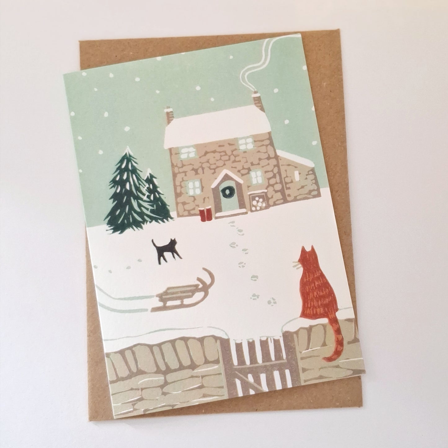 Christmas Cottage - Greetings Card | Christmas Card
