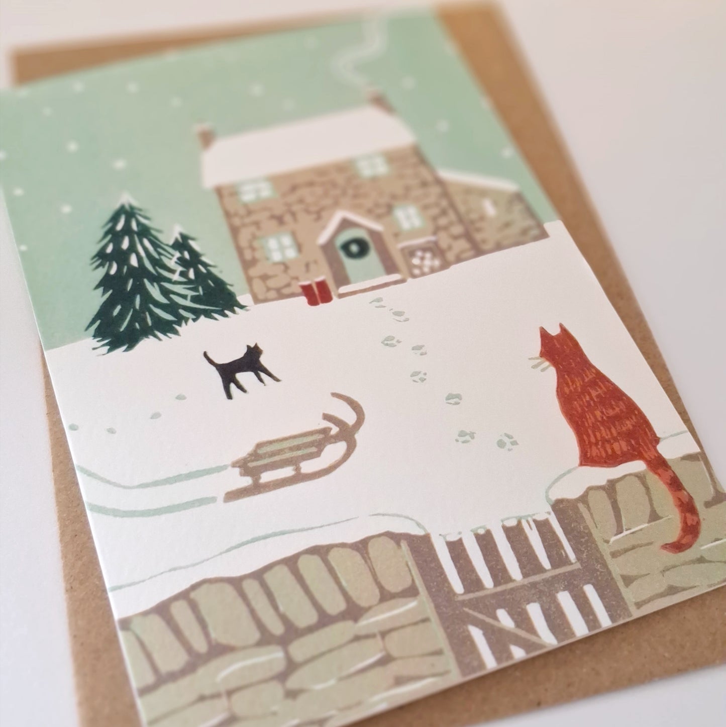 Christmas Cottage - Greetings Card | Christmas Card