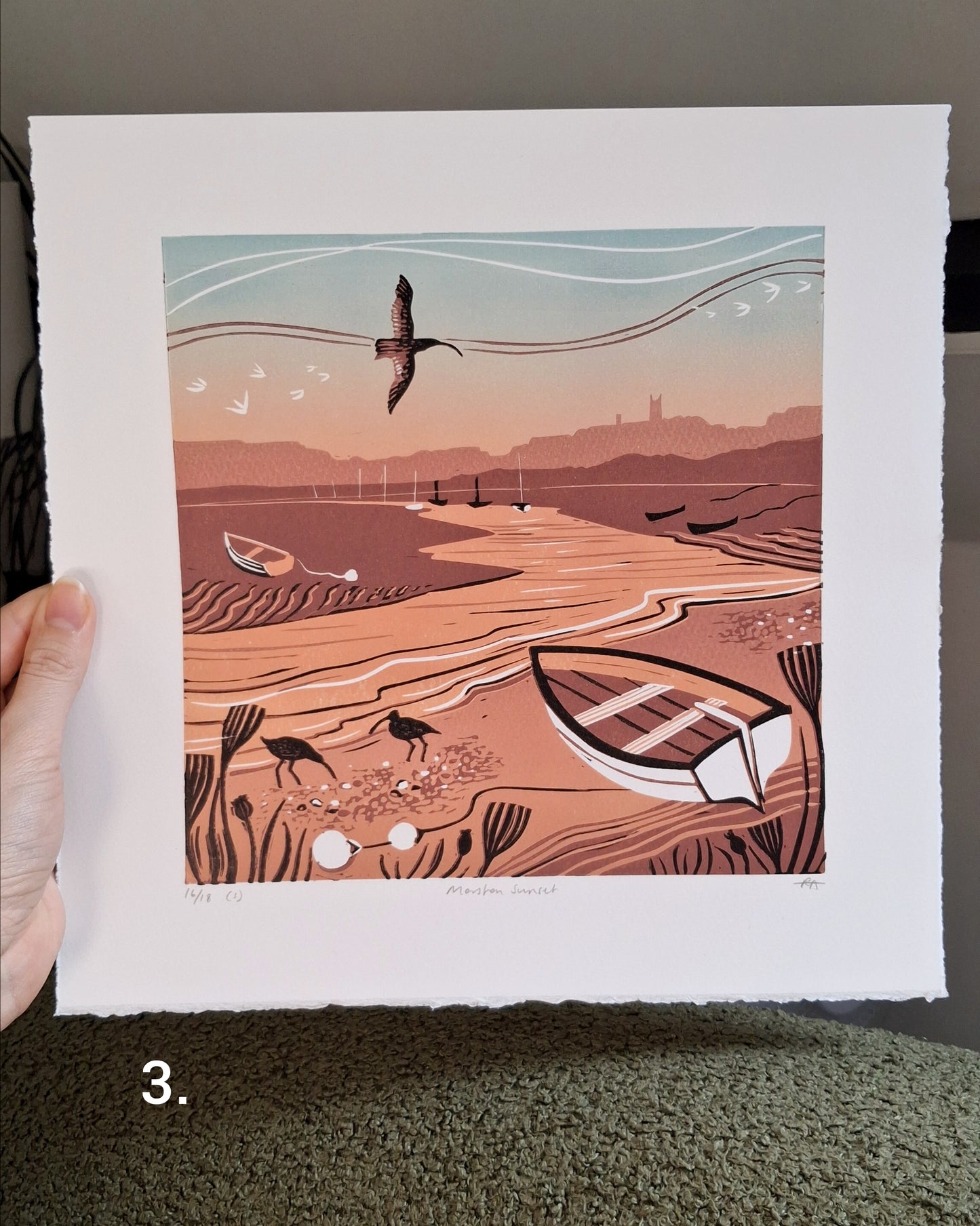 SECONDS Morston Sunset Lino Print