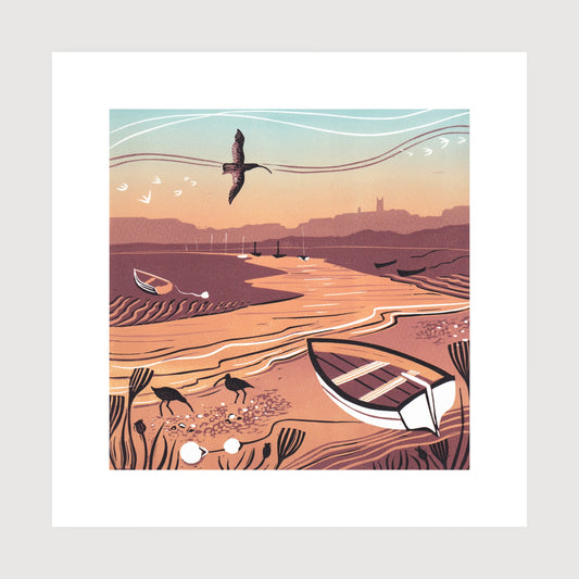 SECONDS Morston Sunset Lino Print