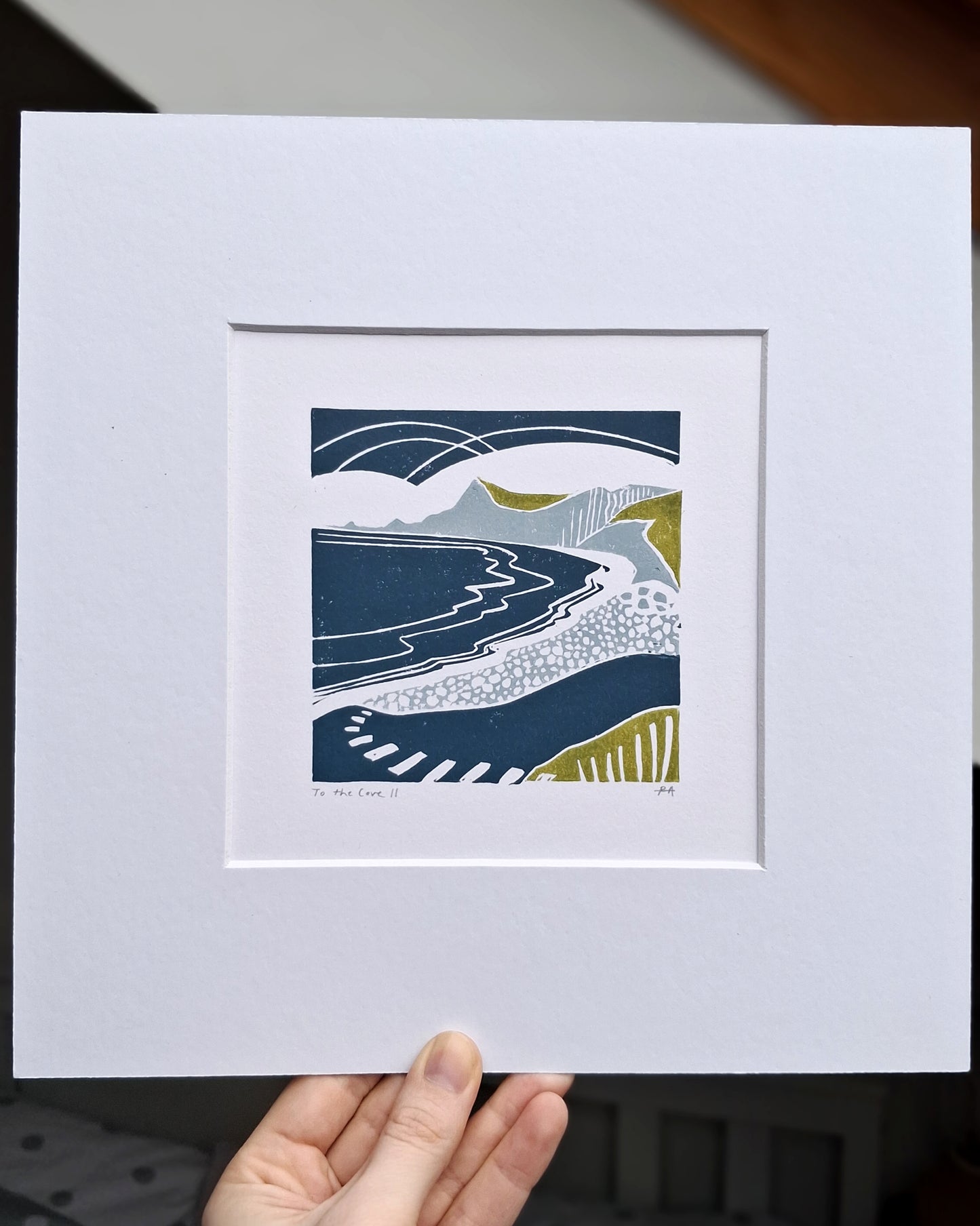 To The Cove II - Original Lino Print