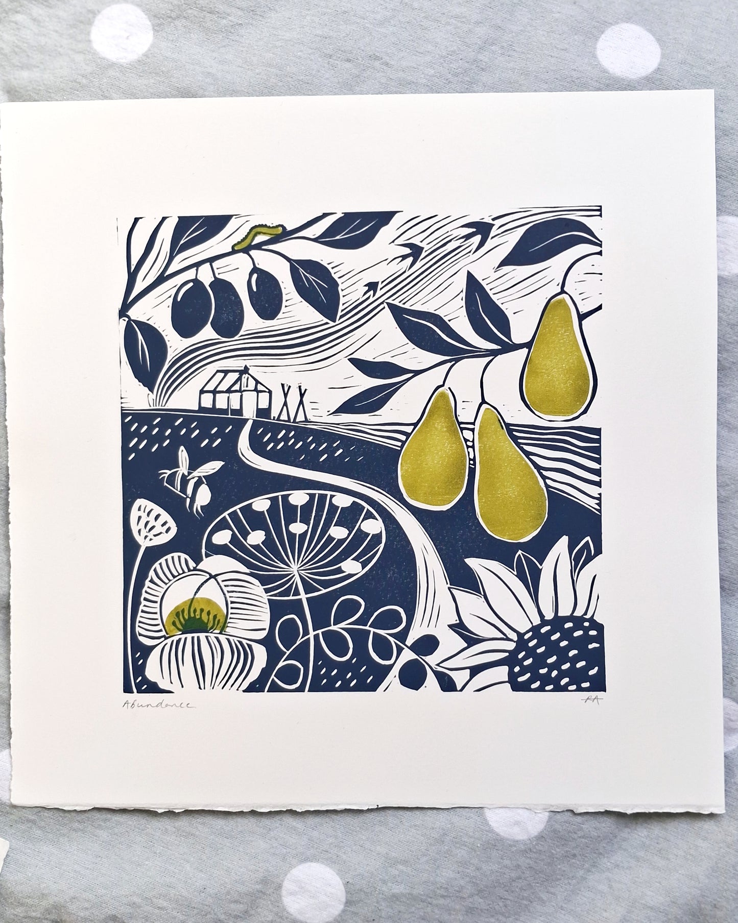 Abundance - Original Lino Print