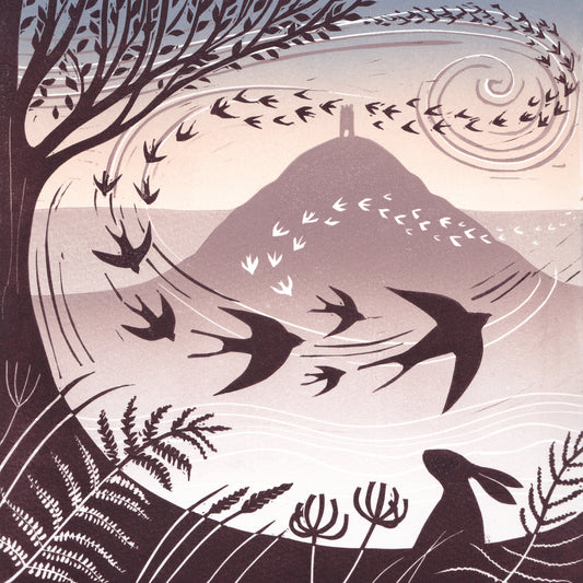 Solstice Sunrise - Original Lino Print