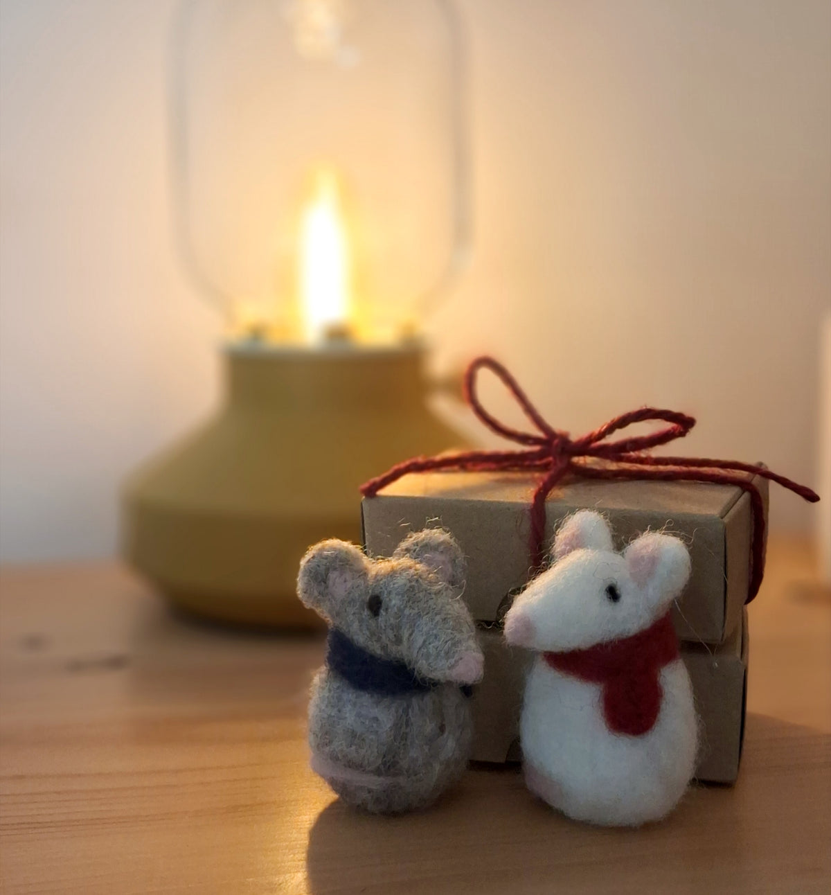 Handmade Needle Felted Mouse - Christmas Tree Decoration MADE TO ORDER