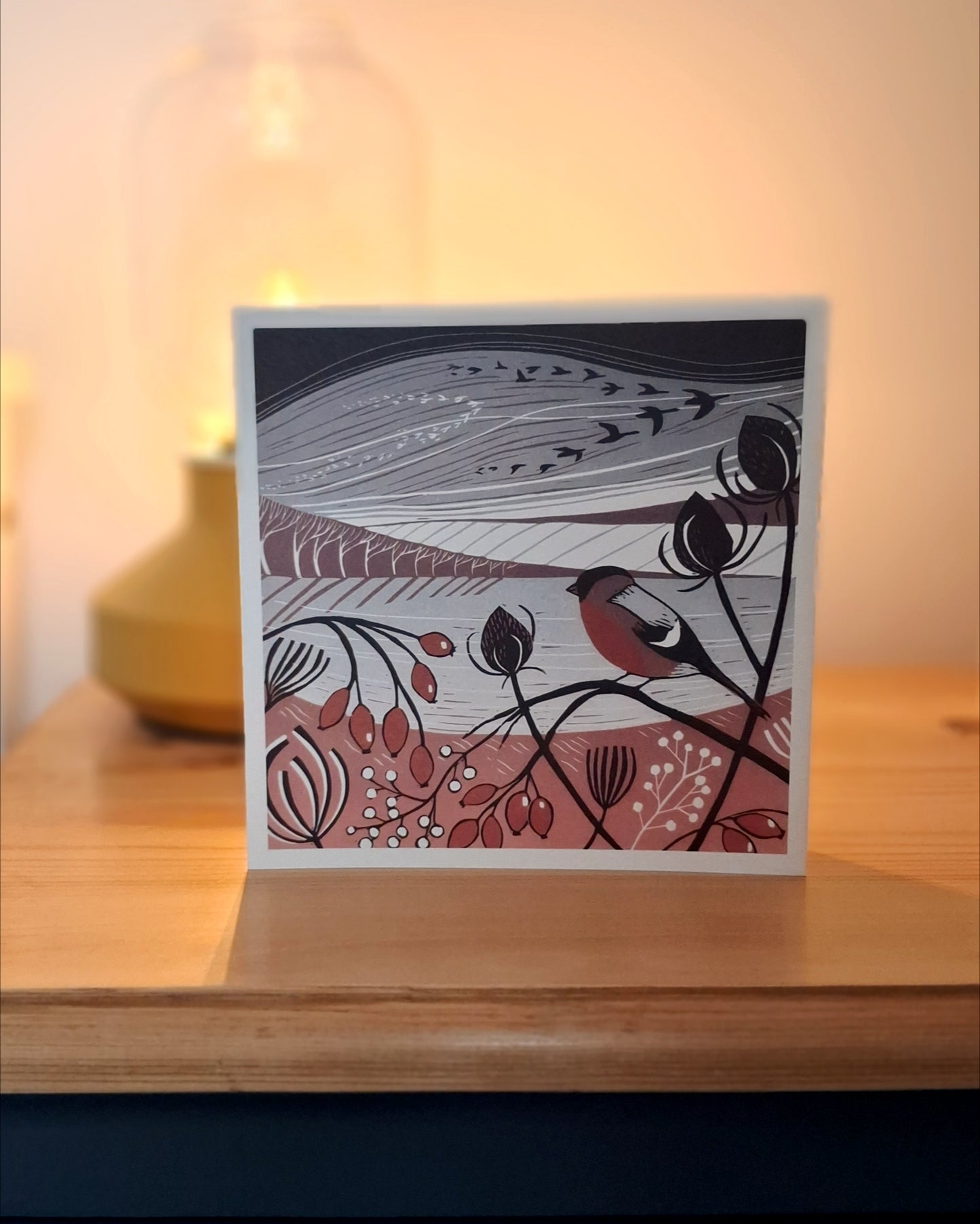 Winter Bullfinch - Greetings Card