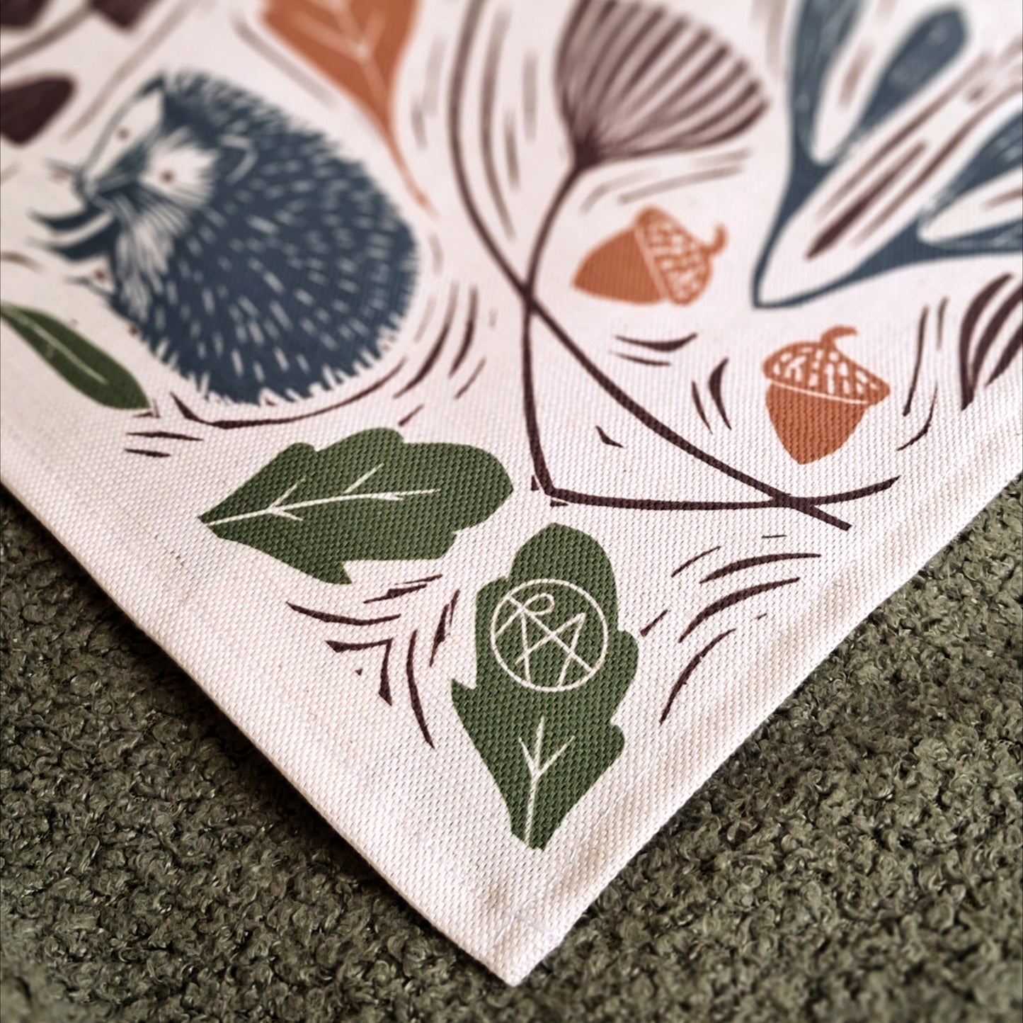 Autumn Delights Tea Towel - Natural Cotton Linen Blend