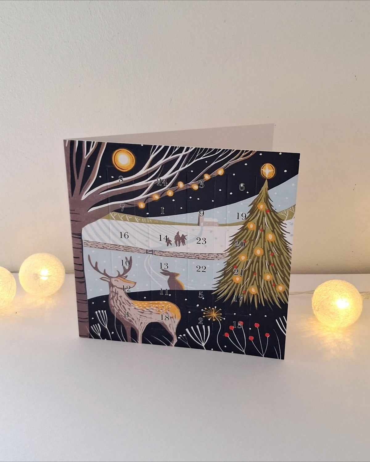 Moonlit Christmas - Advent Calendar Greetings Card