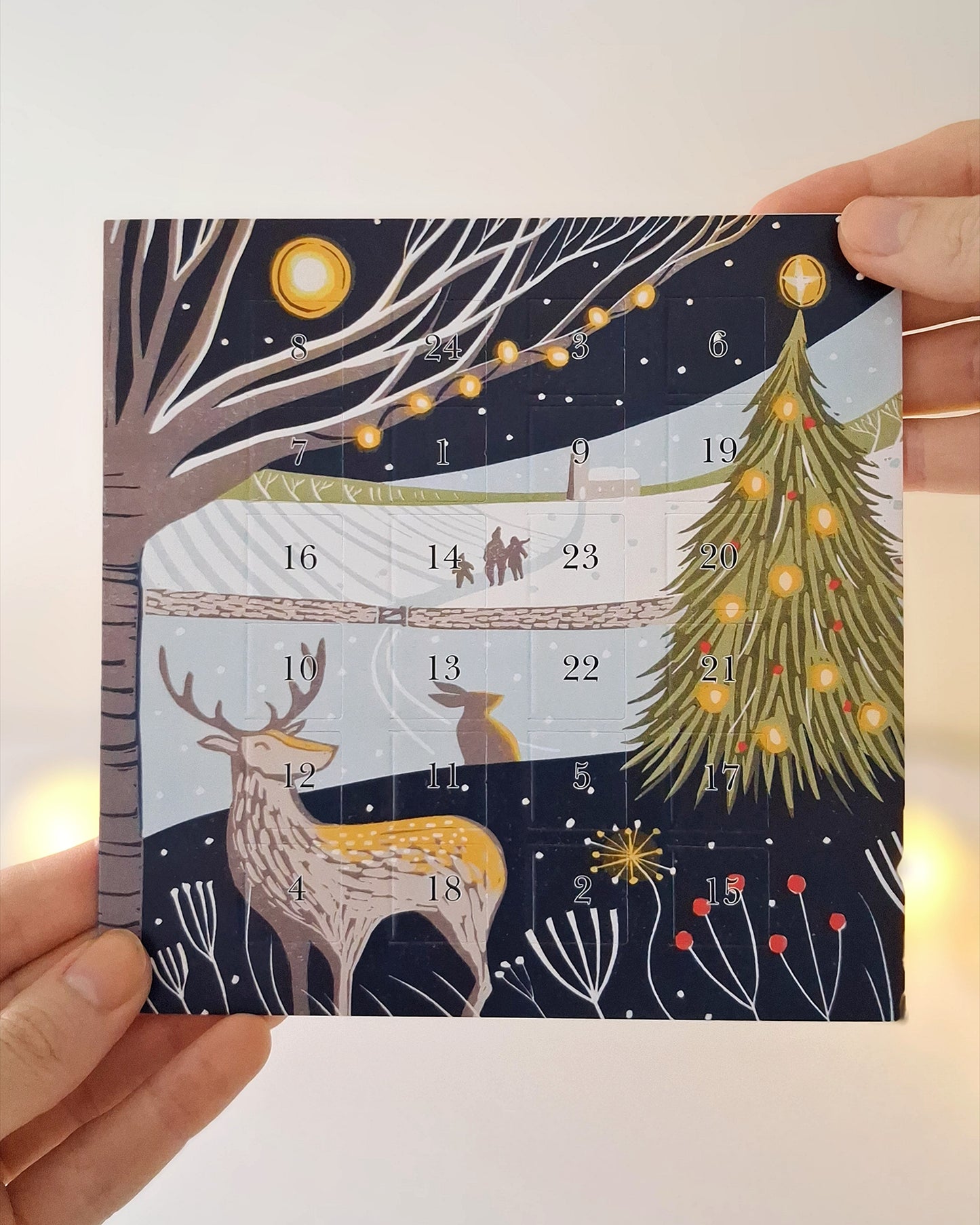 Moonlit Christmas - Advent Calendar Greetings Card