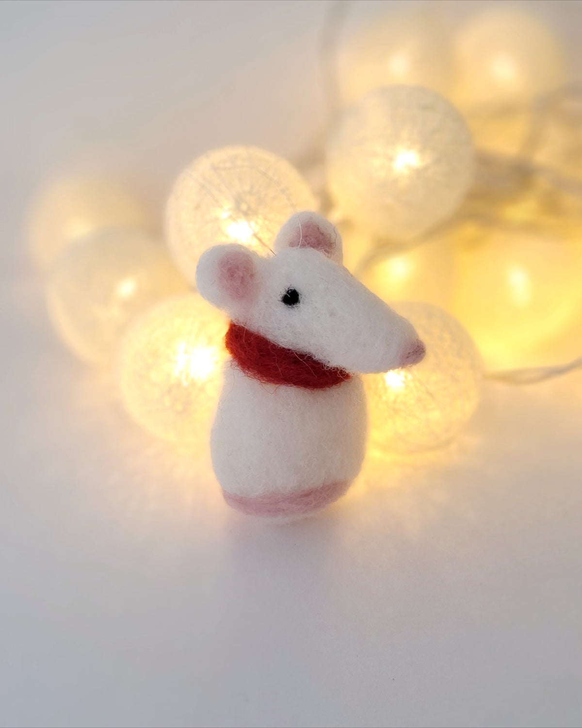 Handmade Needle Felted Mouse - Christmas Tree Decoration MADE TO ORDER