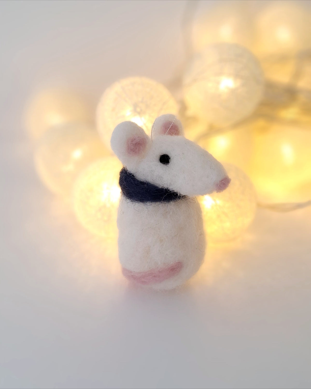 Handmade Needle Felted Mouse - Christmas Tree Decoration MADE TO ORDER