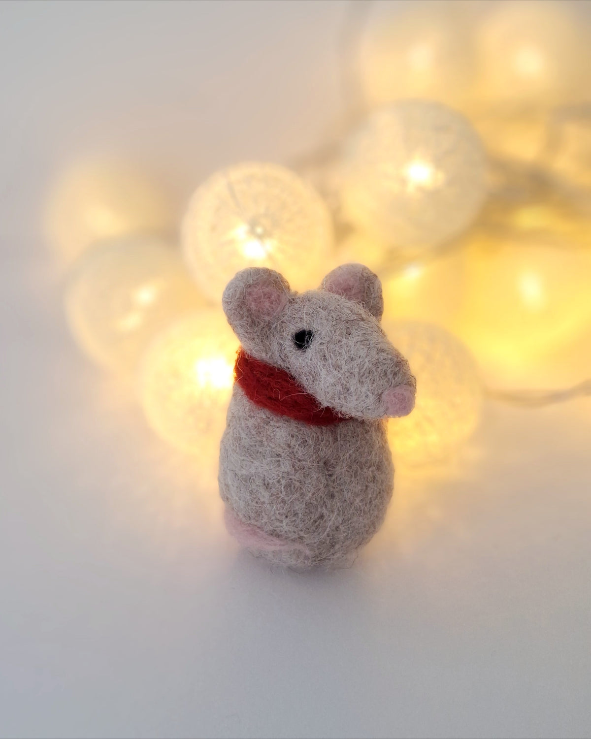 Handmade Needle Felted Mouse - Christmas Tree Decoration MADE TO ORDER