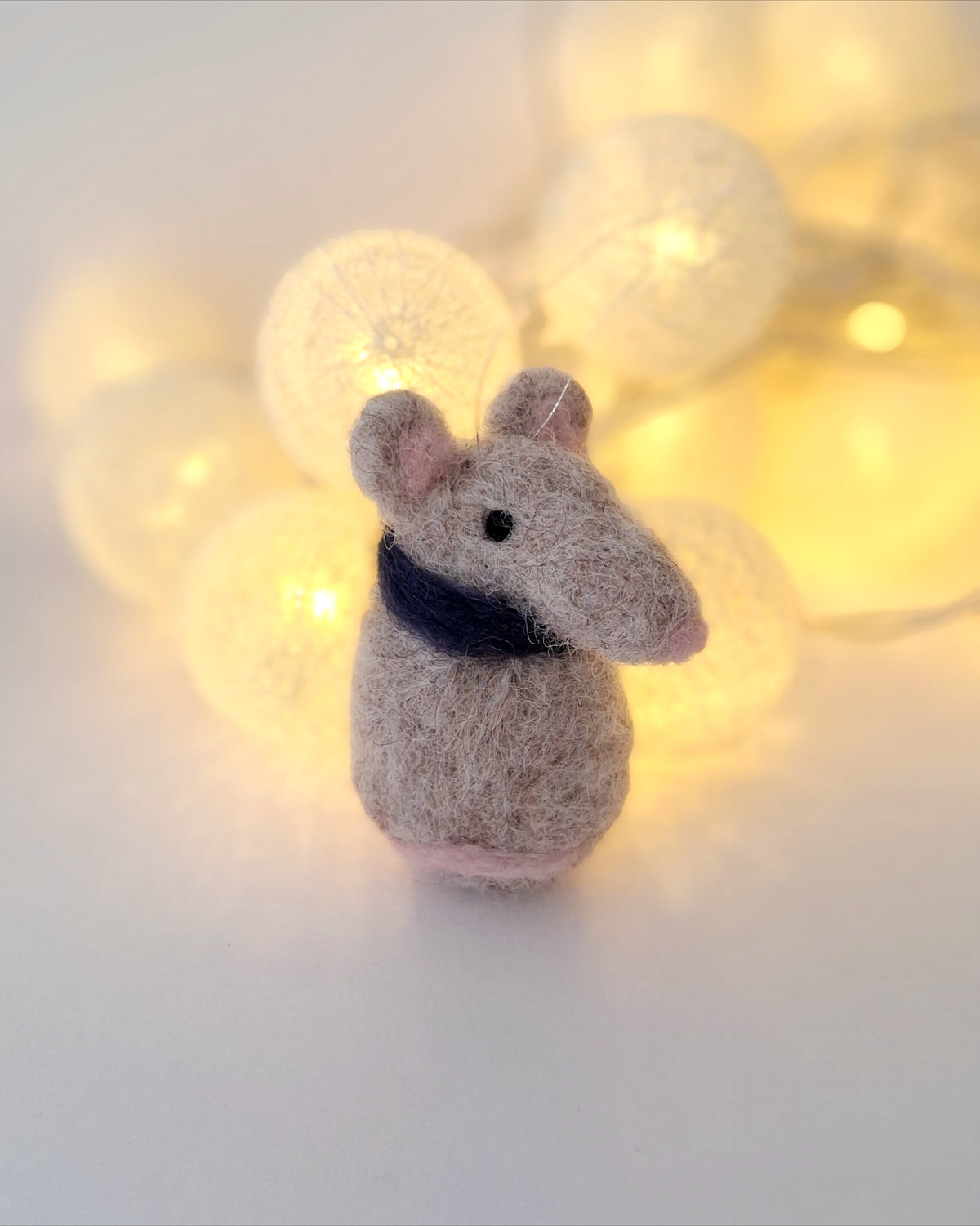 Handmade Needle Felted Mouse - Christmas Tree Decoration MADE TO ORDER