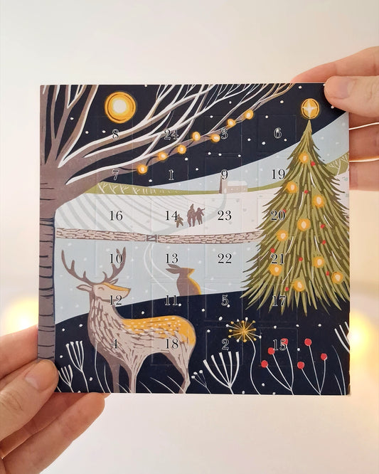 Moonlit Christmas - Advent Calendar Greetings Card
