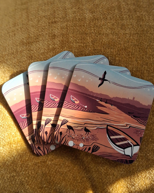 Morston Sunset Coasters - Individual or Set of 4