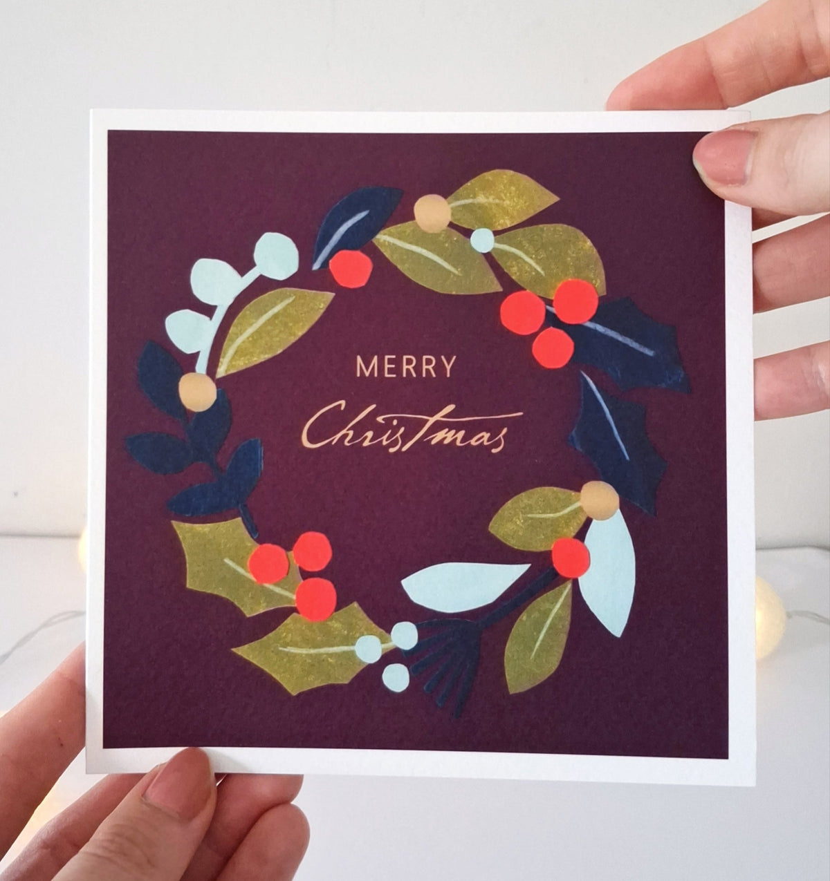 Christmas Wreath - Greetings Card | Christmas Card
