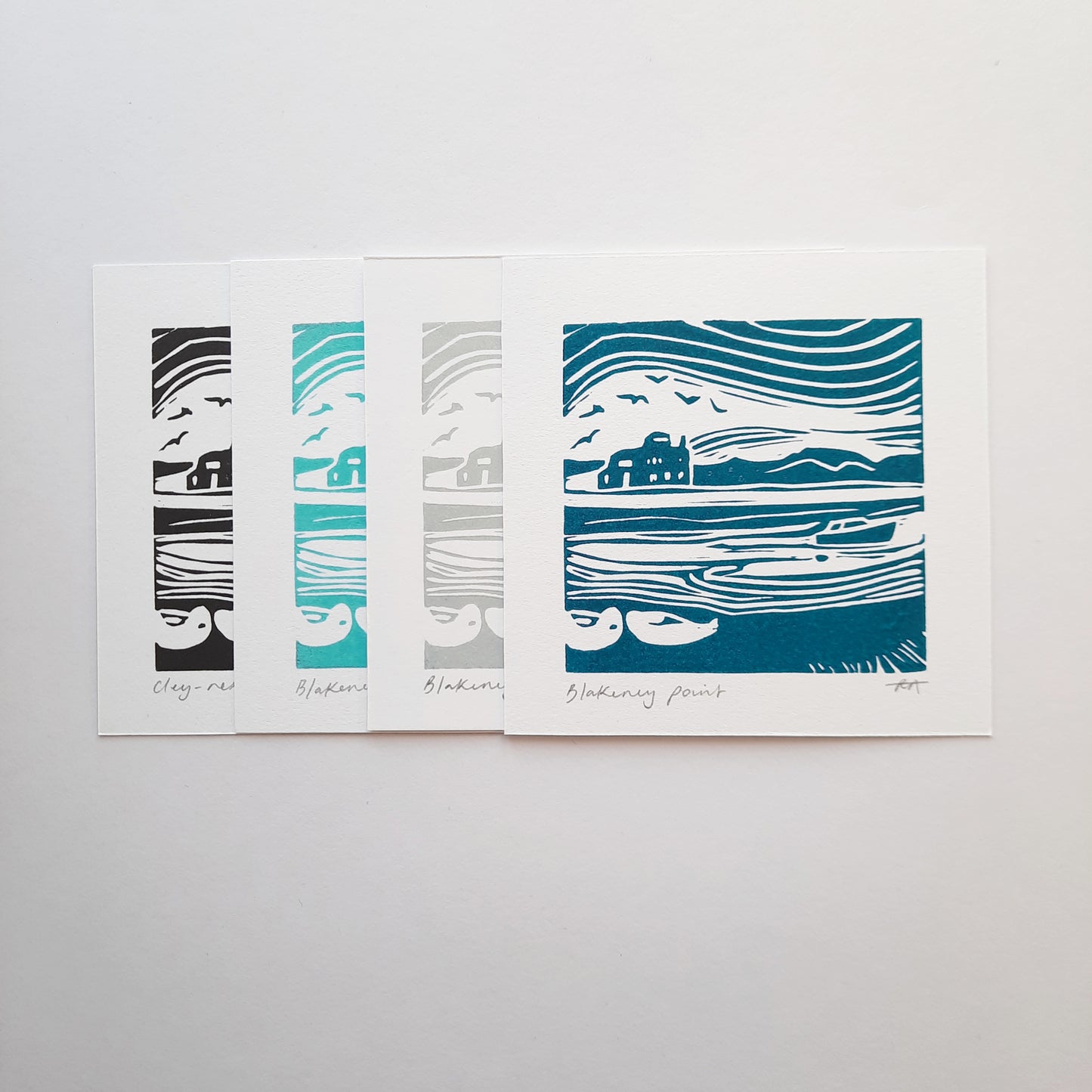 Norfolk Coast Series - Original Mini Lino Prints | Cley | Holkham | Blakeney | Wells | Unframed