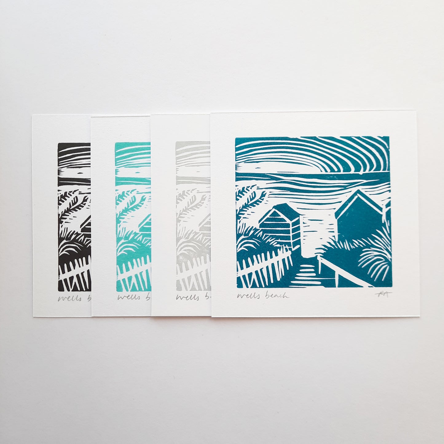 Norfolk Coast Series - Original Mini Lino Prints | Cley | Holkham | Blakeney | Wells | Unframed