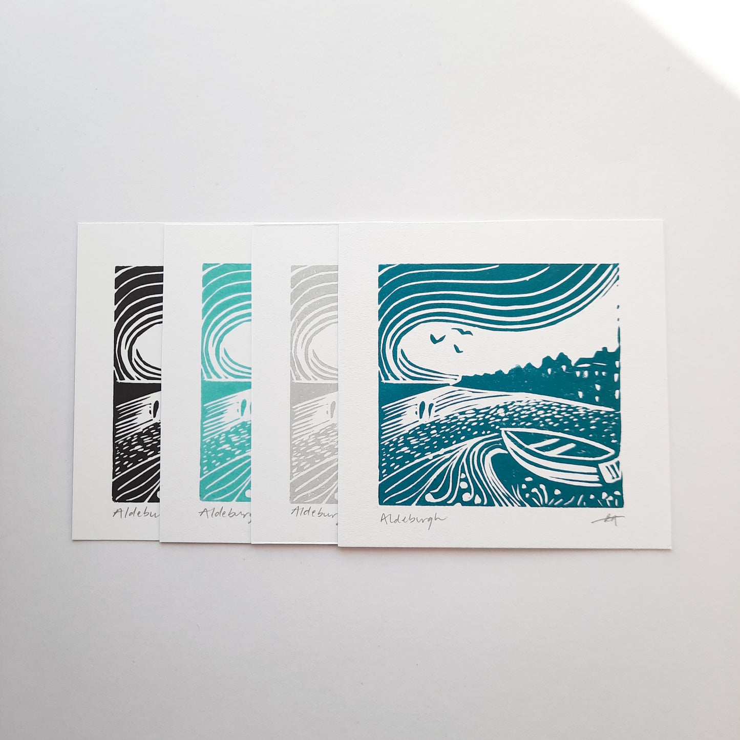 Suffolk Coast Series - Mini Lino Prints | Walberswick | Woodbridge | Aldeburgh | Southwold