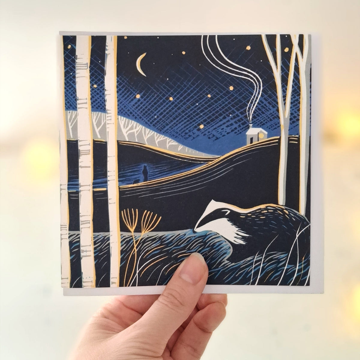 SECONDS - Woodland Badger Greetings Card