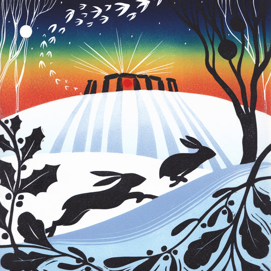 Winter Solstice - Original Lino Print