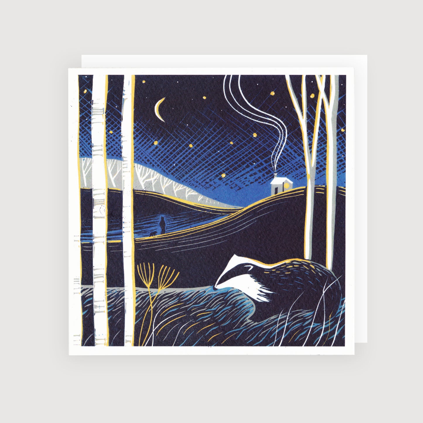 Woodland Badger - Greetings Card | Christmas Card