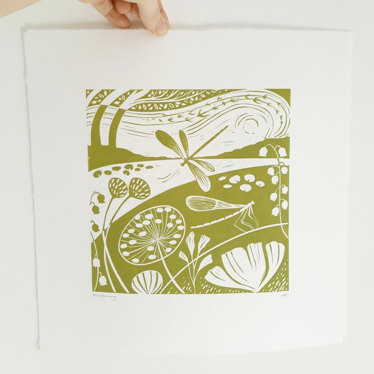 Awakening - Original Lino Print