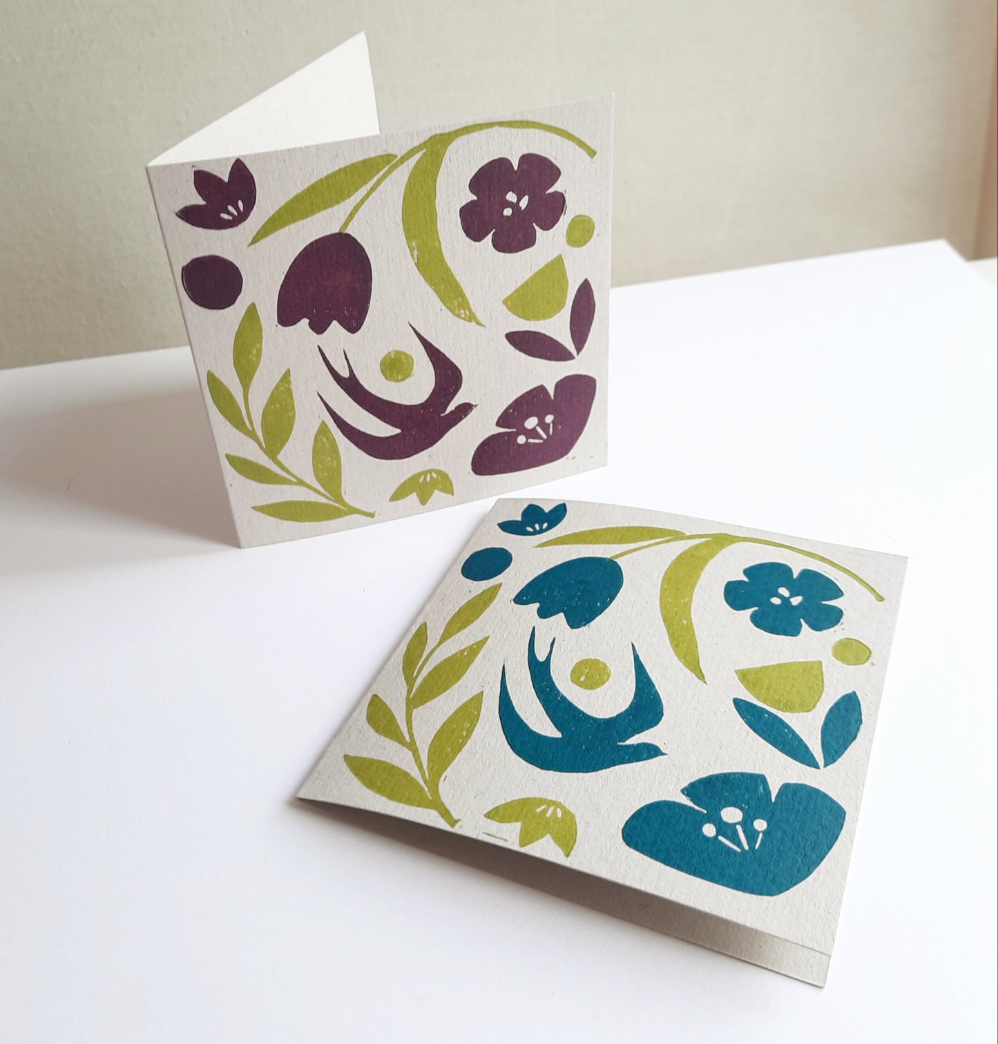 In Bloom - Hand printed Greetings Card | Floral Pattern | Birthday