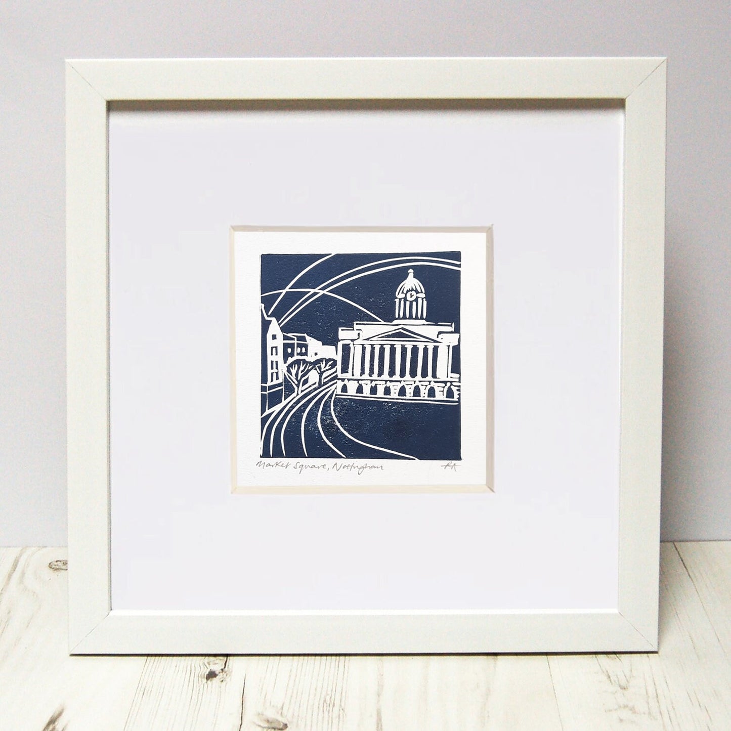 Market Square, Nottingham - Original Mini Lino Print | Unframed
